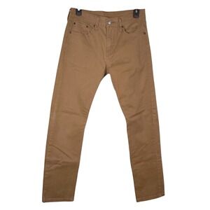 Levis 502 Regular Taper Fit Mens Pants W29 L32 Tan Khaki Casual Jeans